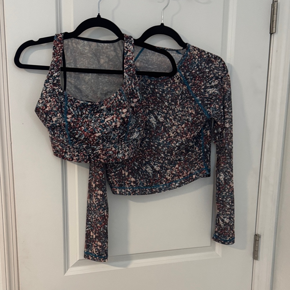 Sweaty Betty Multicolor Tank and Long Sleeve Set
